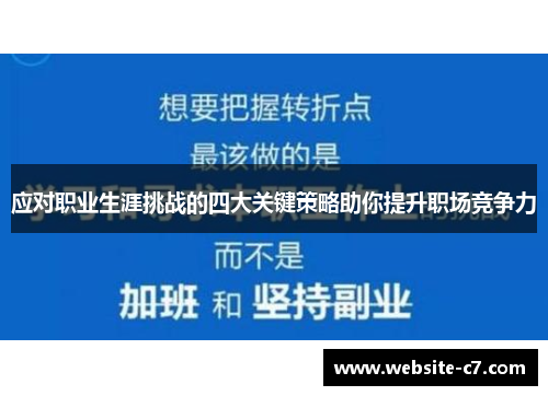 应对职业生涯挑战的四大关键策略助你提升职场竞争力