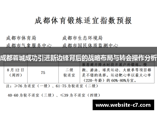 成都蓉城成功引进新边锋背后的战略布局与转会操作分析